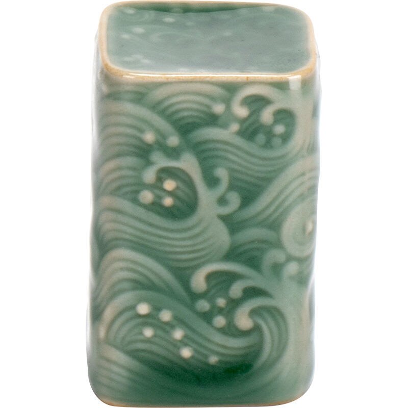 Base de cubierta de tetera de celadón de estilo japonés, cubierta de olla de arena púrpura, soporte de cerámica, cubiertas de té de Kung Fu, estante de almacenamiento, 1 pieza
