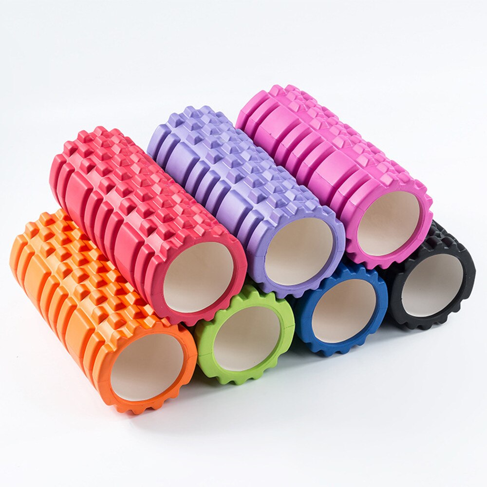 Rød/rosa/blå søyle yoga blokk treningsutstyr pilates foam roller fitness gym øvelser muskel massasje roller yoga murstein