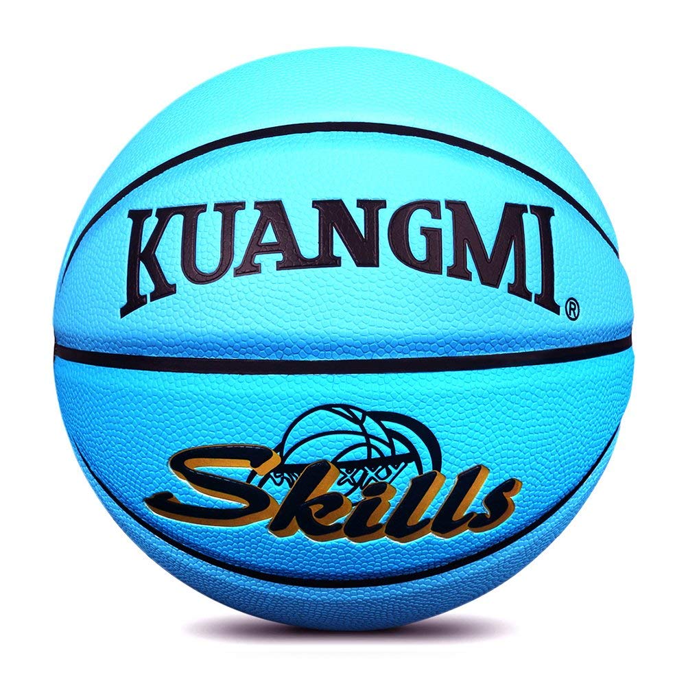 Kuangmi Formato Ufficiale di trasporto 5 Dei Bambini Palla Da Basket Cuoio DELL&#39;UNITÀ di elaborazione di Bambini Che Giocano Gioco indoor e outdoor Palle