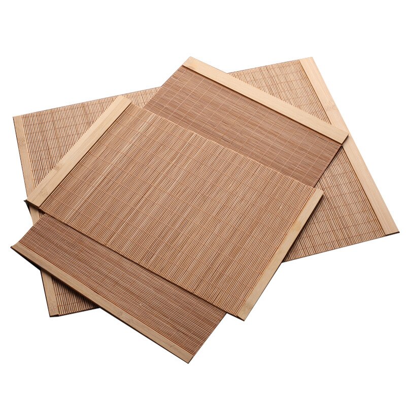 Naturlig bambus bordløber placemat te måtter bord placemat pad loft indretning hjem cafe restaurant dekoration  wj826