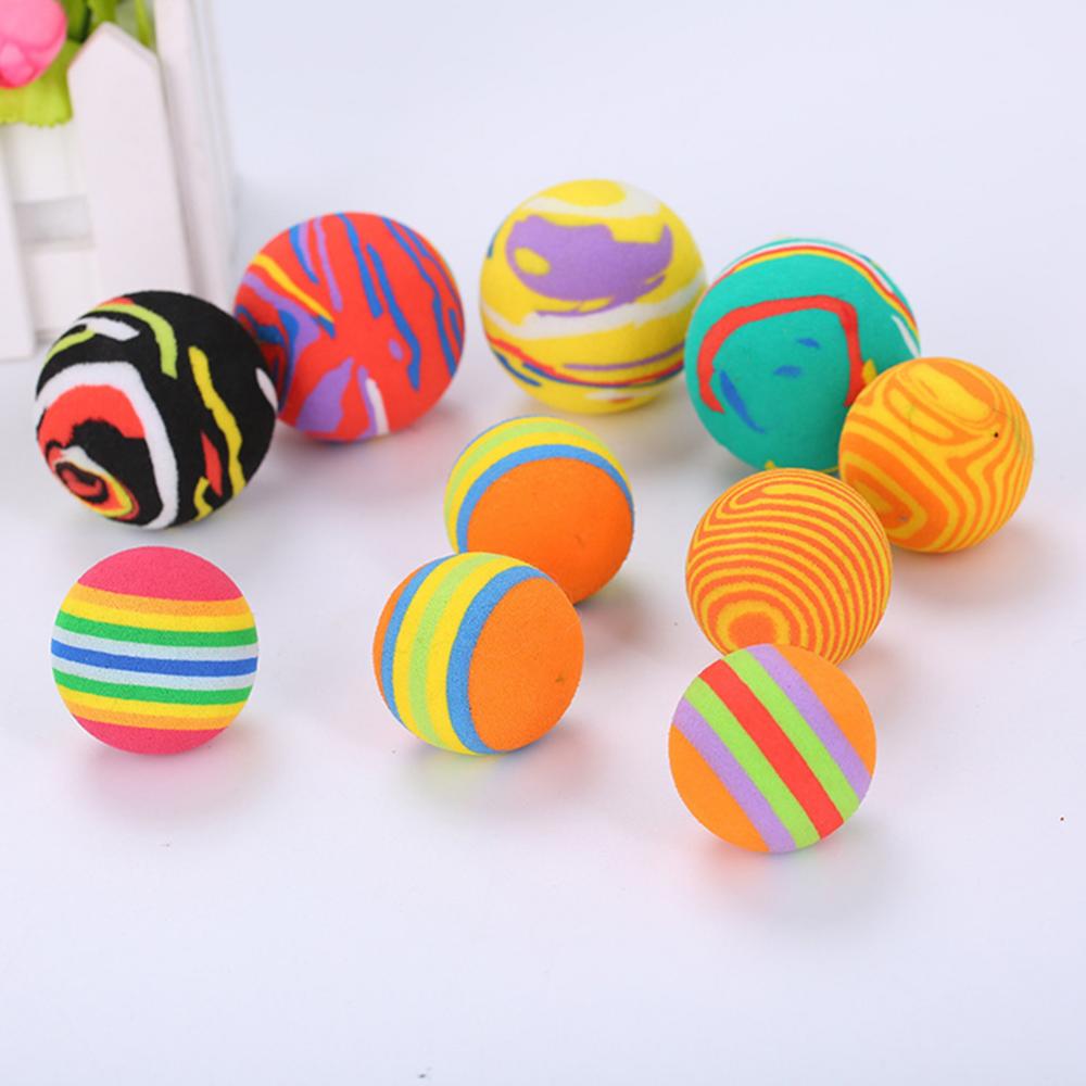 40% Sales! 10Pcs Pet Katten Kitten Kleurrijke Ball Bite Chew Scratch Grappige Spelen Speelgoed Teaser