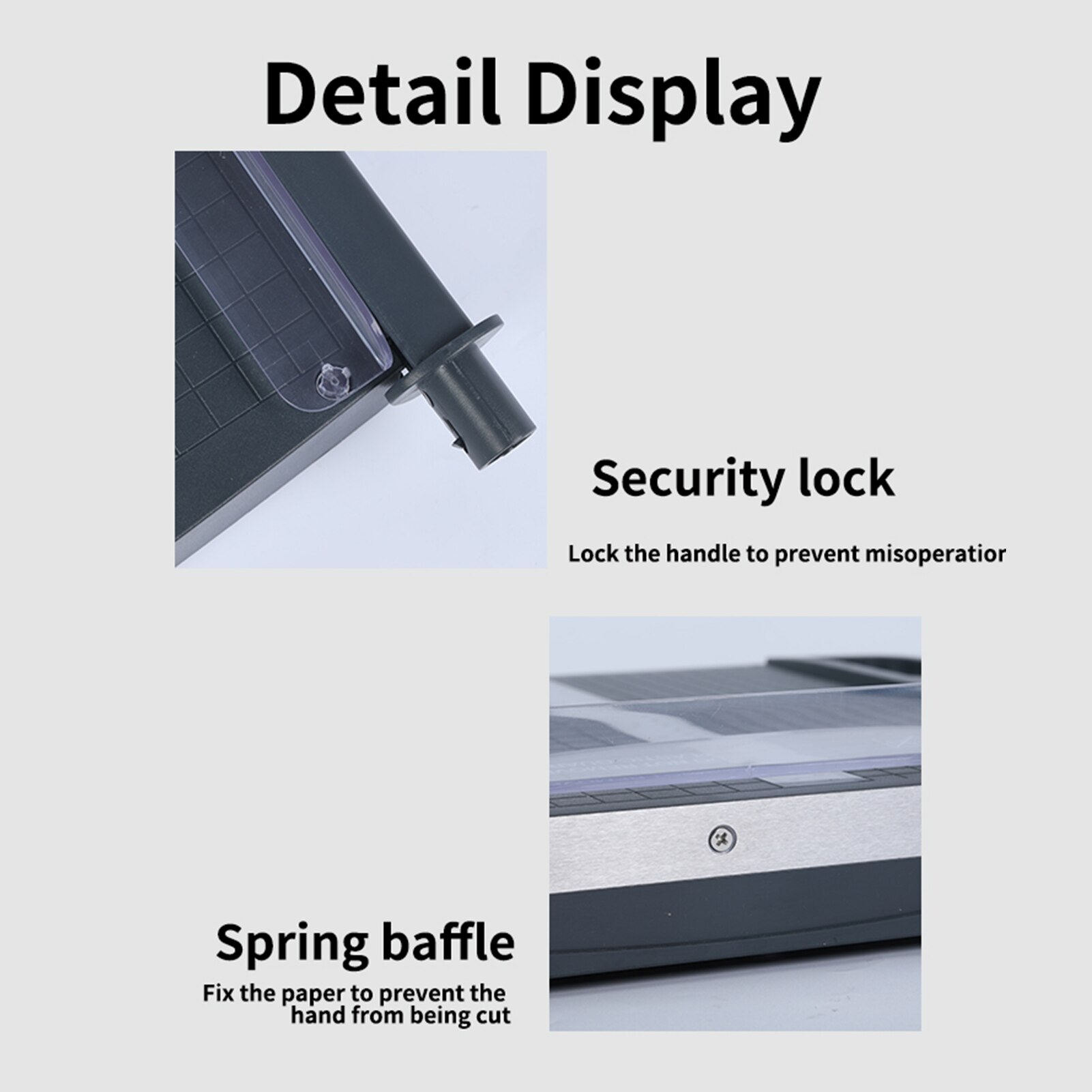 Sicherer papierschneider mit schublade für 12 #39 schnittlängen (cm & zoll #39 , kapazität: 16 blatt, ideal fürs büro