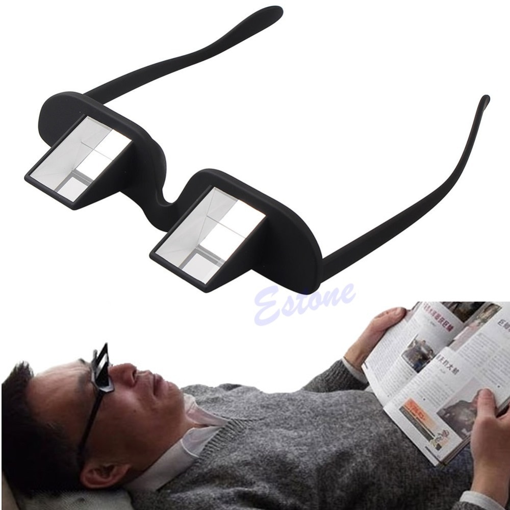 Lazy Periscope Horizontal Reading Glasses Sit-View Prism Spectacles