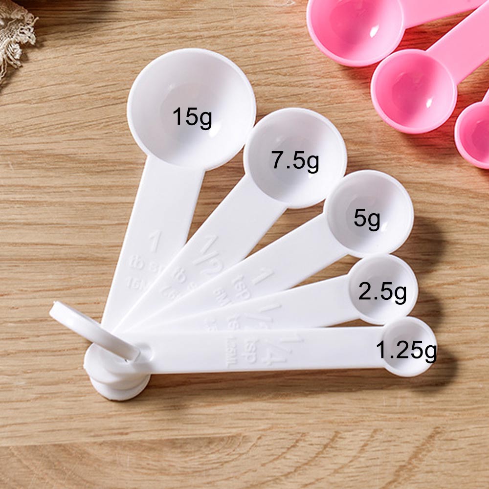 Caja de almacenamiento de alimentos para bebé, dispensador de leche en polvo para cereales esenciales, contenedor para aperitivos, soporte para cubo de alimentación de fórmula: 5pcs Spoons