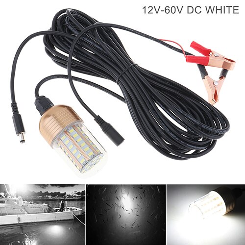 Cebos de pesca subacuática con luz LED, 15W, 30W, 12V, 108 Uds.: 30W White Light