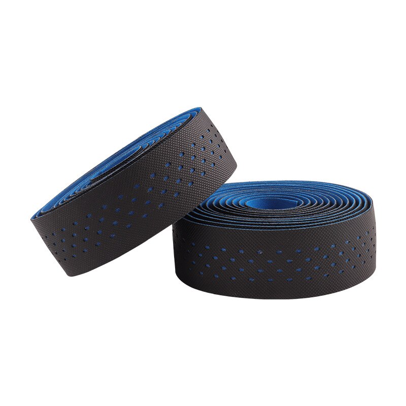 ! Road Bike Bar Tape Lederen Antislip Textuur Fietsstuur Lint Bar Tape: Black plus blue