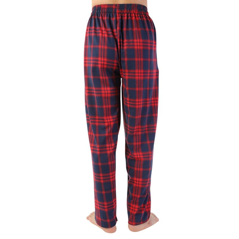 Pantalon de pyjama à carreaux en coton pour hommes et femmes, bas de nuit, unisexe, décontracté, grande taille: R / XL