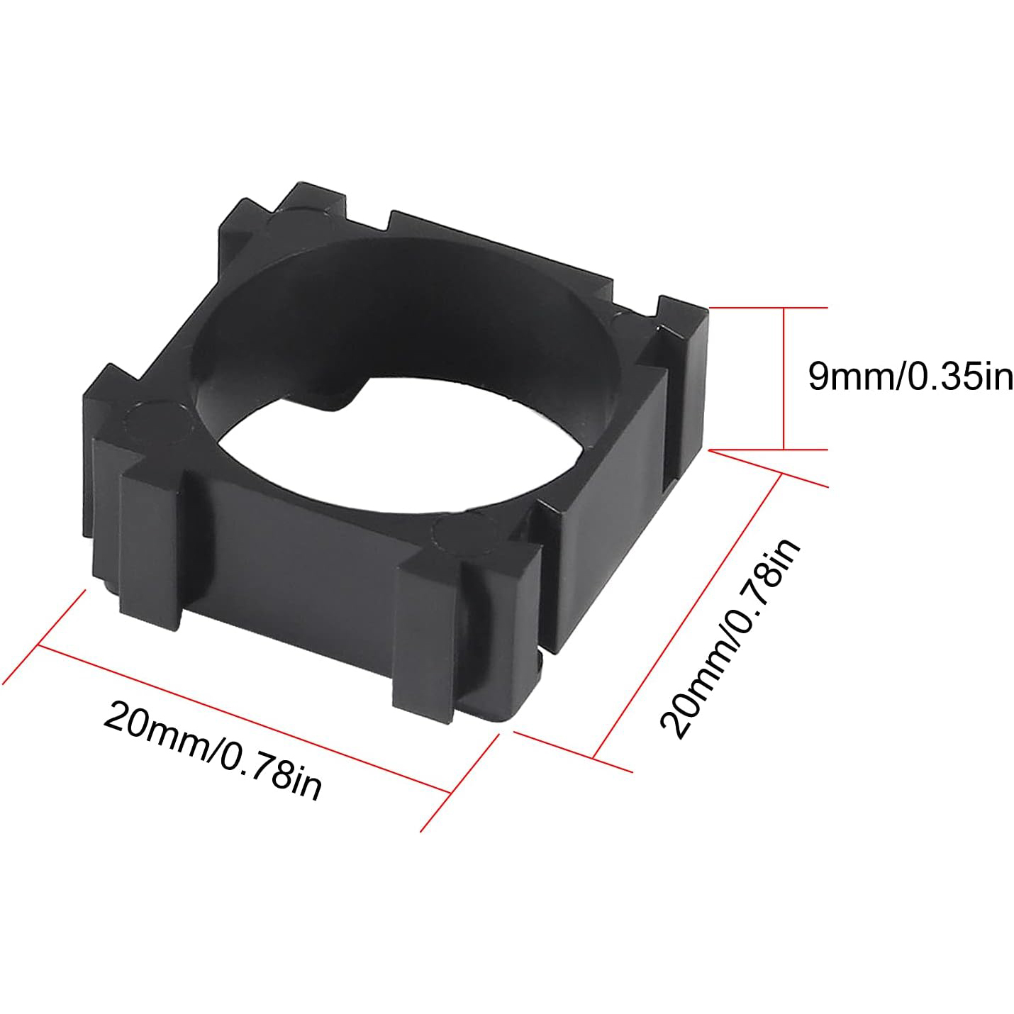 100 stuks 18650 lithiumbatterijhouders, plastic batterijhouder, cilindrische batterijstandaard, afstandhouder voor doe-het-zelf vaste batterijen