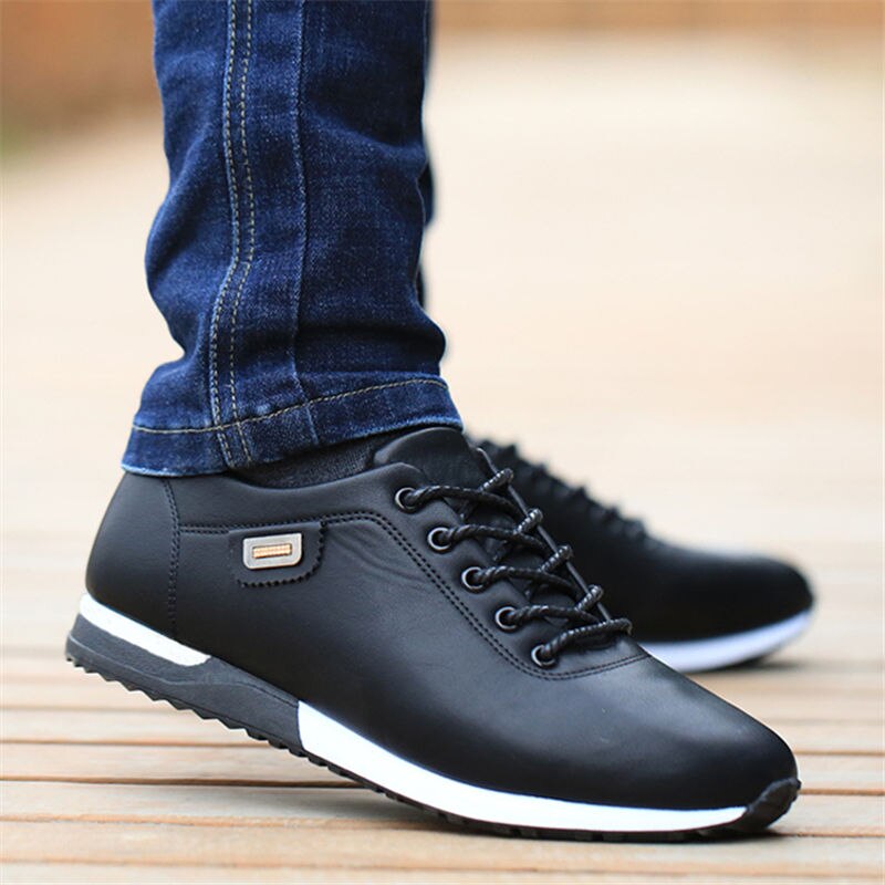 Men's PU Leather Business Casual Shoes for Man Out... – Grandado