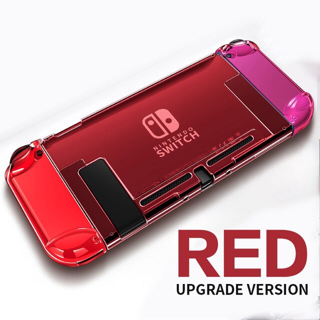 Per Nintendo Nintend Caso Interruttore di Cristallo Dura Protettiva Borsette Staccabile Coque Ultra Sottile Sacchetto Per Nintendo64 Console NS NX Caso: Red