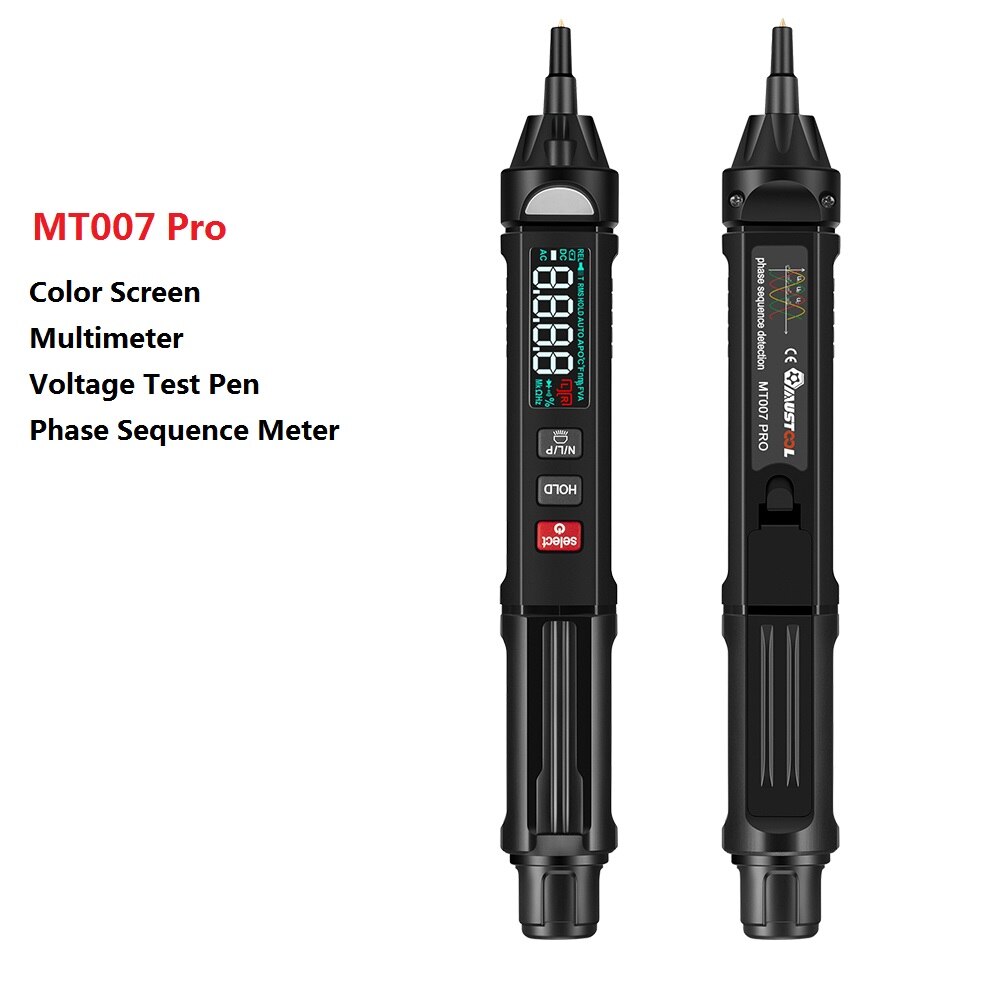 MUSTOOL MT007/Pro/En Digital Multimeter Pen Type Test Lead Normal LCD/Anti Display Screen True RMS 3 In 1 Voltage Test Meter: MT007 Pro