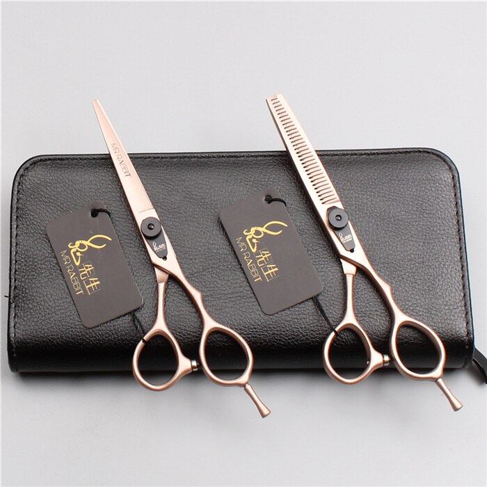 5.5 &quot; 16cm japan 440c mr kanin rosa guld frisør saks tyndere saks skære saks hår saks  t9015: T9015 mgjin  d 5.5y