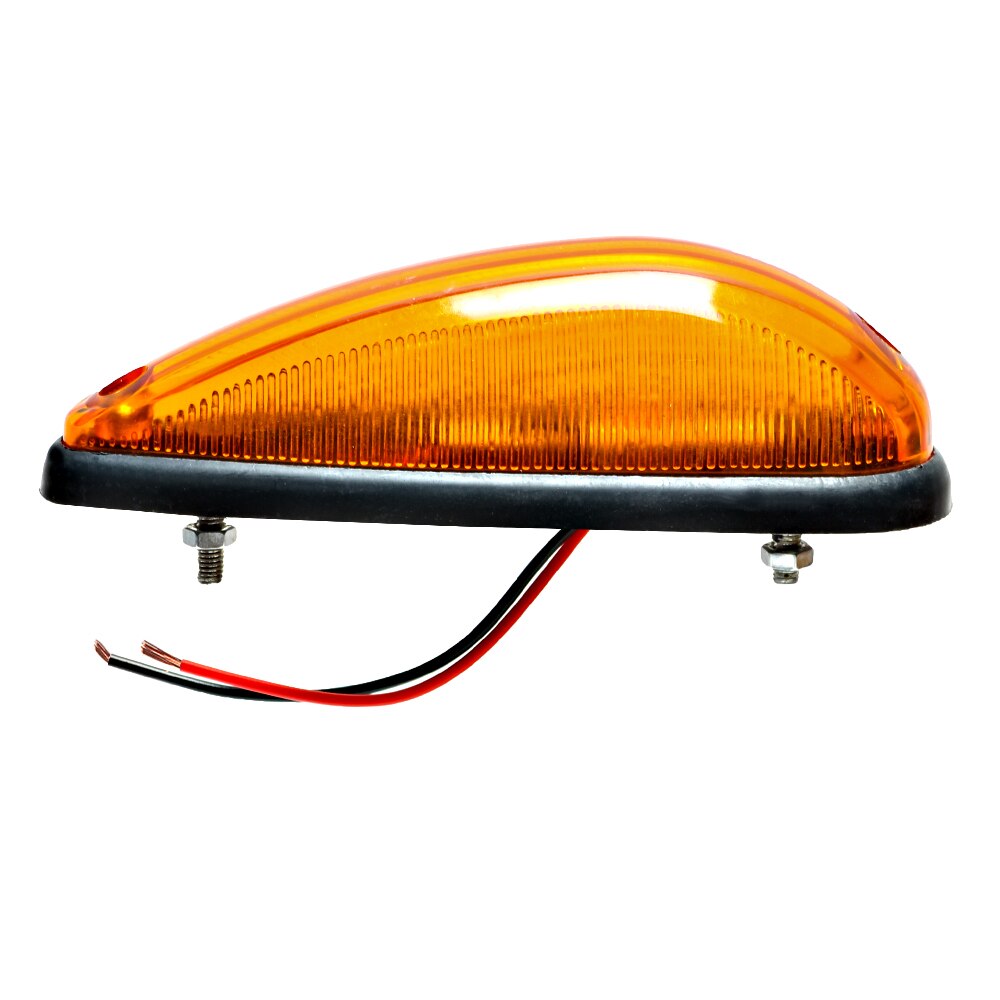 KEYECU 5Amber + 5Red Tear 3LED Side Marker Light for Trailer Trucks RV Car Bus Van Caravan Boat Campers Cab Marker 24V