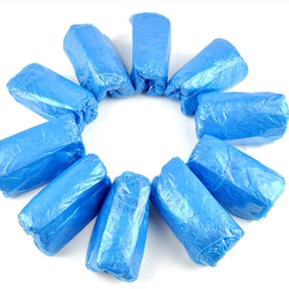 100Pcs/lot Waterproof Plastic Disposable Shoe Covers Rainy Day Carpet Floor Protector Thick Shoe Cover Overshoes