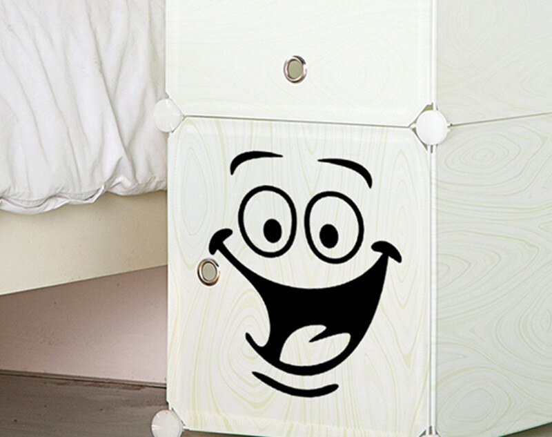 Cartoon Smile Face Big Mouth Toilet Stickers Wall Sticker DIY Bathroom Home Decor Removable Wall Art PVC Wall Decals