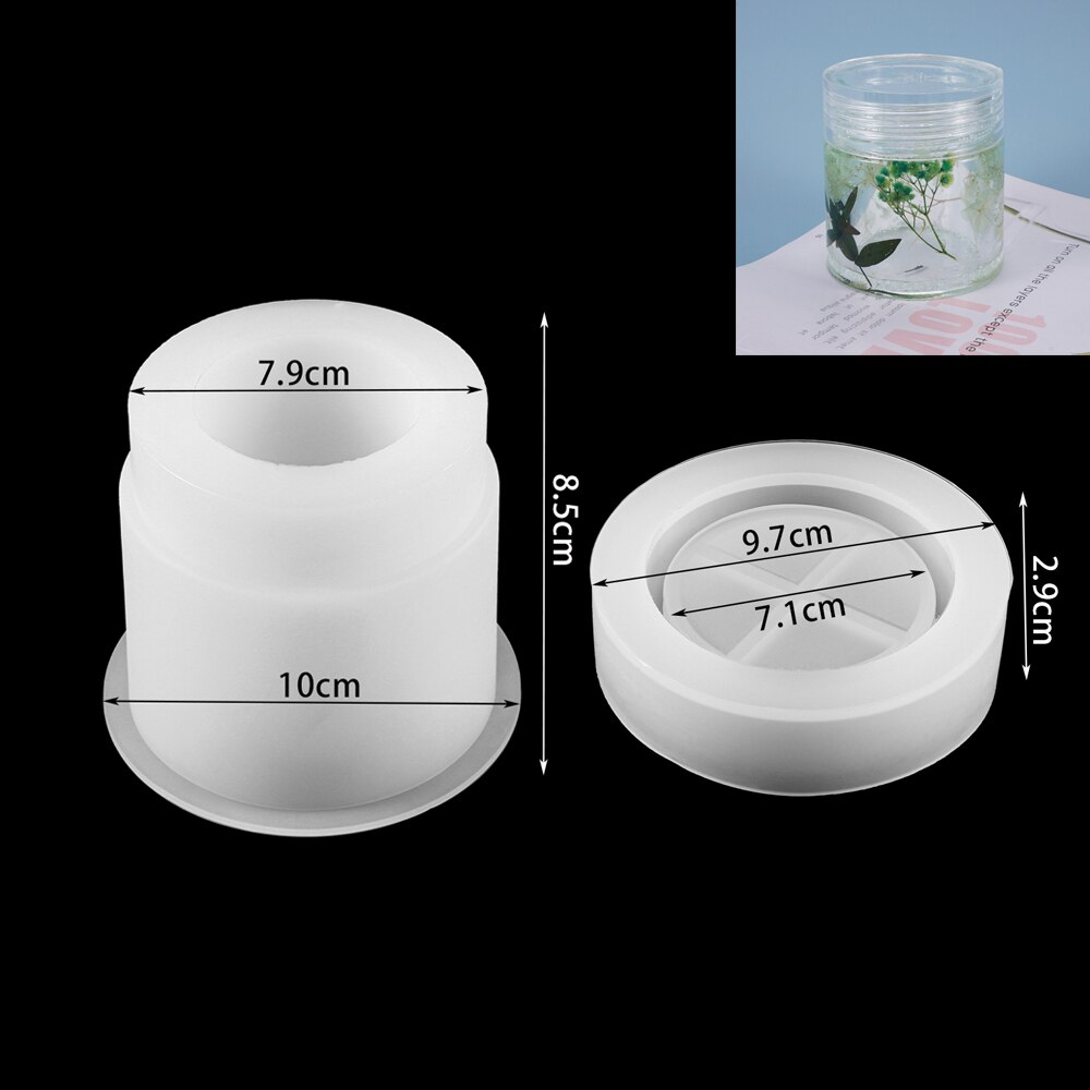 4 Style Cuboid Round Column Bottle Epoxy Resin Mold Storage Box Silicone Mold for DIY Jewelry Making Findings Supplies Accessori: Style 02