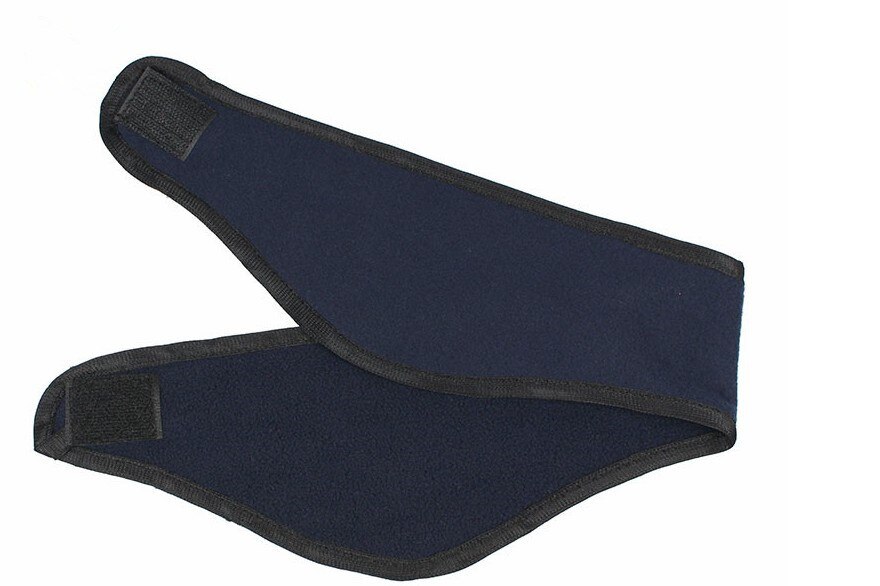Men's and women's winter double fleece warm headband earmuffs ear bag with Velcro adjustment: Green