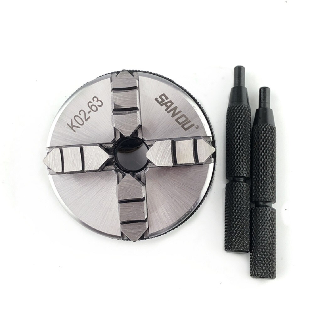 4 Jaw Lathe Chuck 63mm Safety Mini Lathe Chucks K02-63 4-jaw Self Centering Chuck