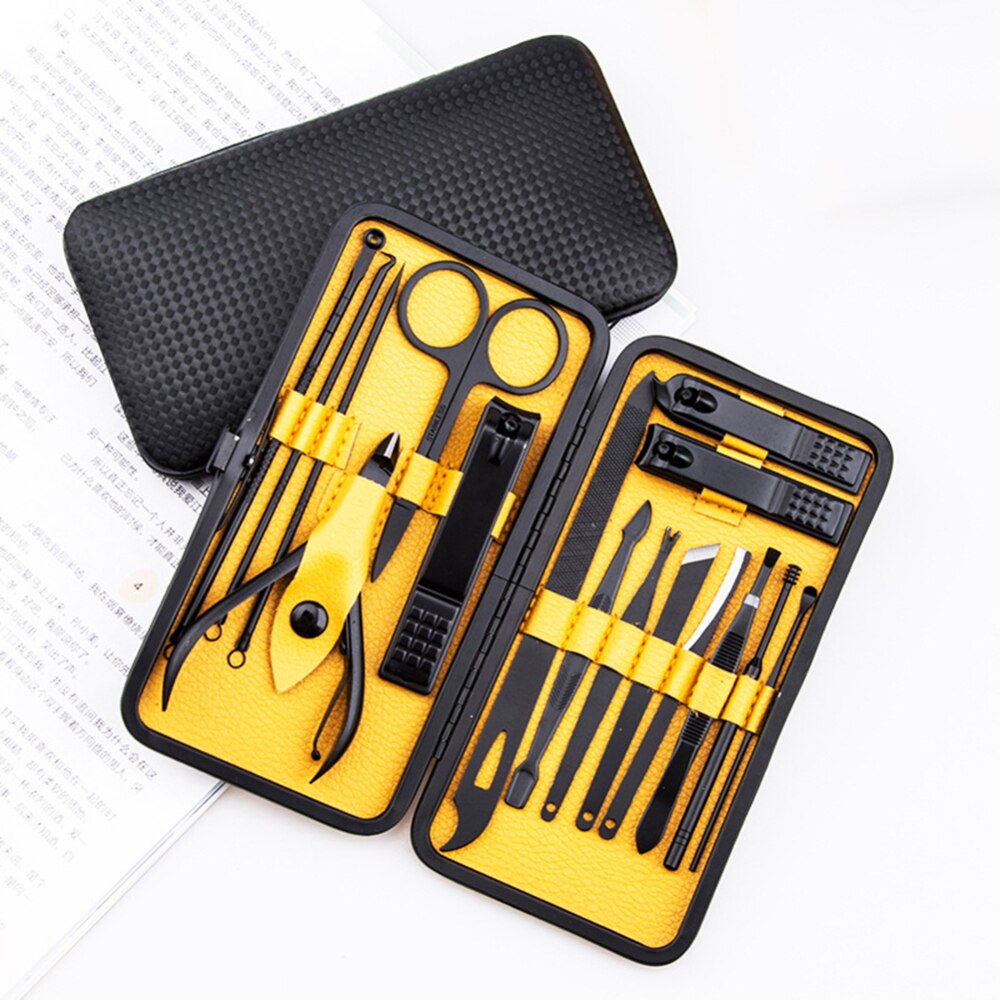 10/15/16pcs Manicure Nagelknipper Pedicure Set Draagbare Reizen Hygiëne Kit Rvs Nail Cutter tool Set