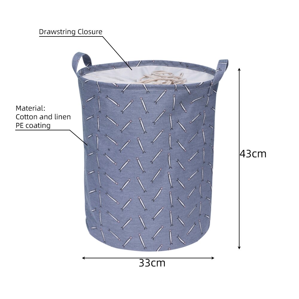 40x50cm Geometric Folding Laundry Basket Round Storage Bin Bag Hamper Collapsible Clothes Bucket Organizer Large Capacity