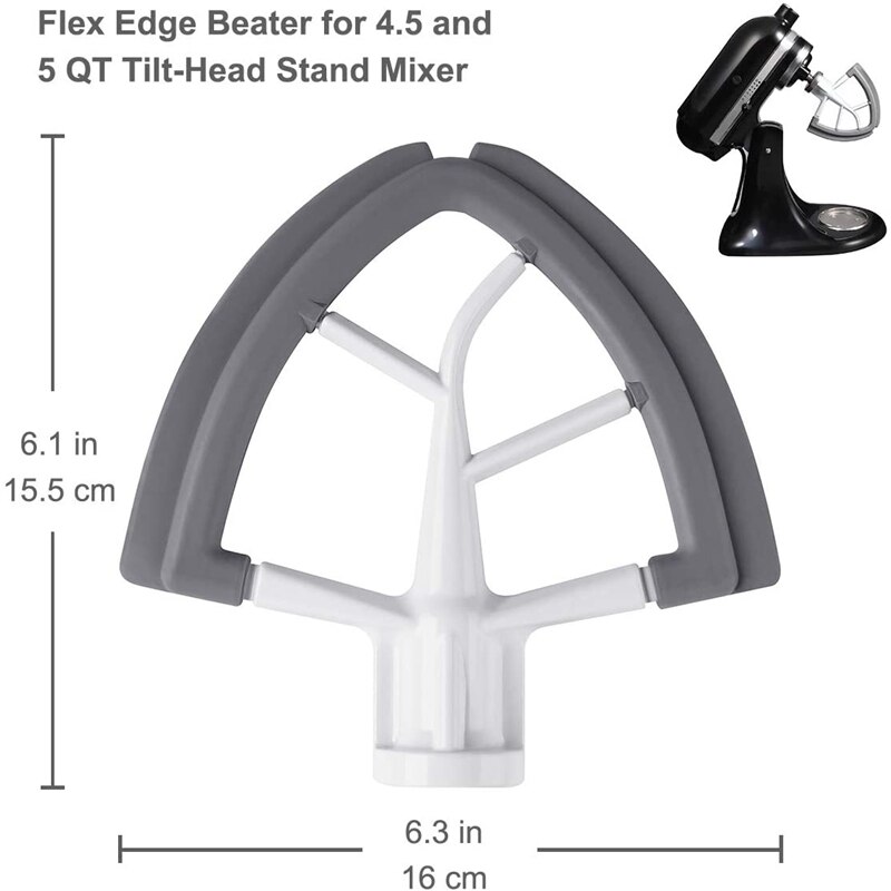 Vervanging Mixer Bijlagen, Rand Klopper Voor Keuken Tilt-Head Stand Mixer, 4.5-5 Quart Platte Beater Blade