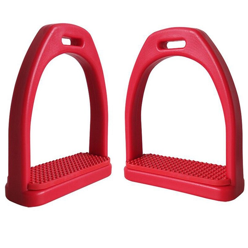 2 Teile/satz Reiten biegen POM für Pferd Sattel Anti-Schleudern Pferd Pedal: rot