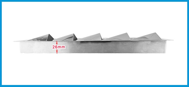 2PCS 5 Slots Stainless Steel 304 Boat Marine Square Air Louver Vent Grille Ventilation Louvered Ventilator Grill Cover