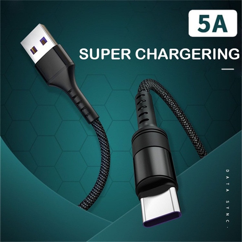 Micro USB Cable & Type C Cable 5A Fast Charging for Samsung Xiaomi Mobile Phone Data Cable Type-C for Xiaomi Redmi Note 8