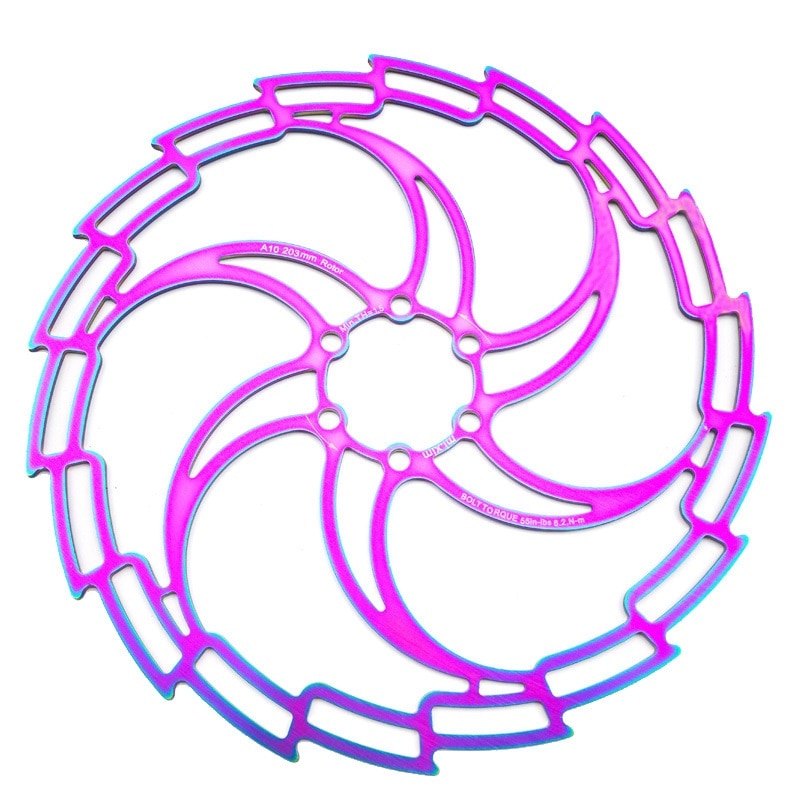 Colorful Bike Disc Brake Rotor 160/180/203mm MTB Mountain Road Bike Hydraulic Brake Disc Rotors Rainbow Bike Brake Rotors