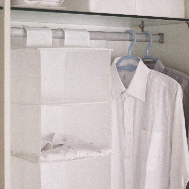 White 5 Layers Hanging Storage Bag Closet Wardrobe Organizer Bedroom Clothing Organizer For Closet Oxford Fabric Room Organizer