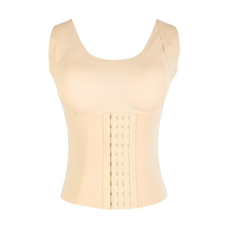 No Rims Gather Body Shaping Abdomen Shaping Sports Bra Shapewear Women Shaper Bras: Beige / M