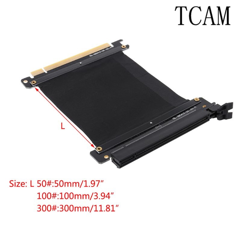 PCI Express 16x Flexible Cable Riser Card Extension Port Adapter Graphics Video Card Extend Cord for 1U 2U Chassis