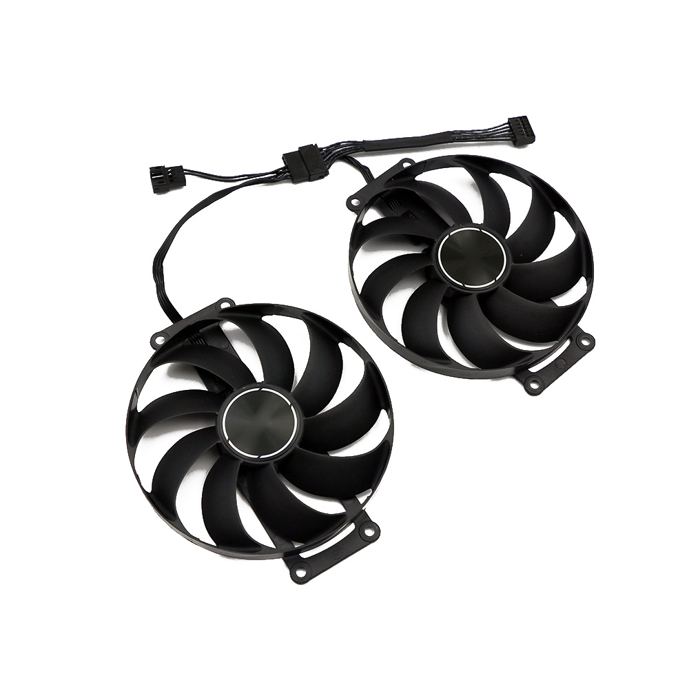 87mm t129215su 12v 0.5a 6- pins dual rtx 3060 3060 ti grafikkortkølerblæsere til asus geforce rtx 3060ti v2 mini dual oc blæser: Rød