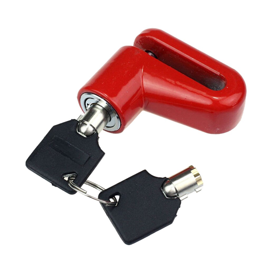 Motorcycle Lock Security Anti-Theft Wheel Theft Bicycle Motorbike Disc Brake Lock Theft Protection For Scooter Safety Lock#3: Red