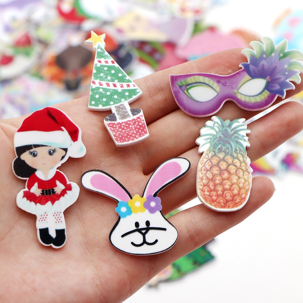 20 Stks/set Willekeurige Platte Achterkant Vlakke Hars Handgemaakte Materiaal Decoratie Ambachten Diy Accessoires, 1Yc11232