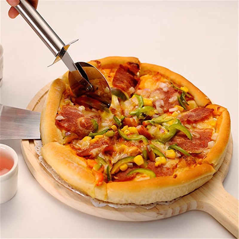 Platos redondos de madera para Pizza, bandeja para pan de Pizza de Color madera, bandeja de horno para pasteles, tabla de corte de piedra para Pizza, bandeja para hornear pasteles, herramienta