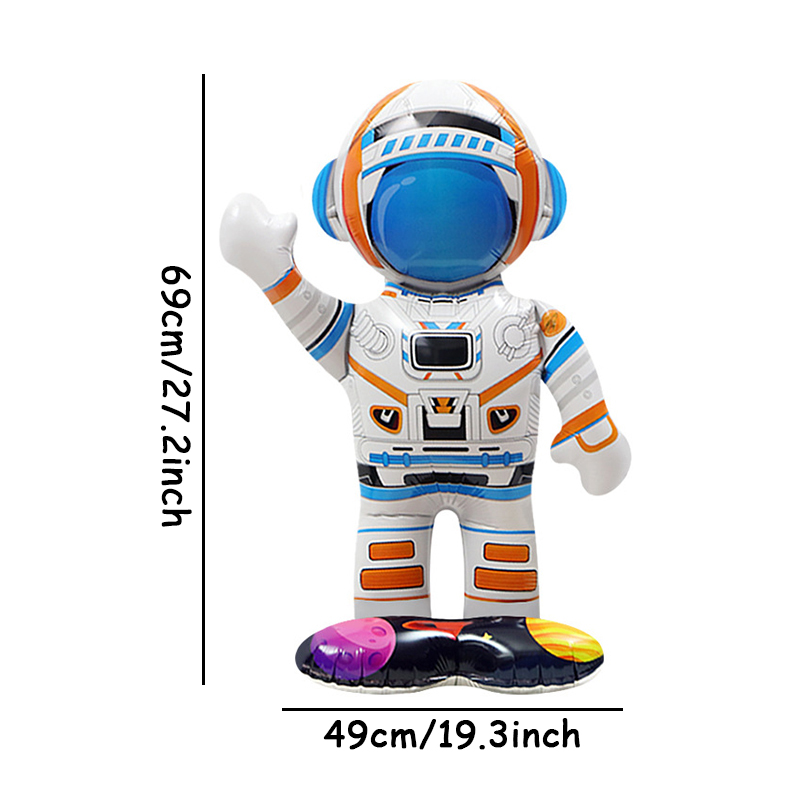 Globos de pie de astronauta cohete, Globos de helio de astronauta, decoraciones para de cumpleaños con tema fuera del espacio, 1 ud.: Emerald