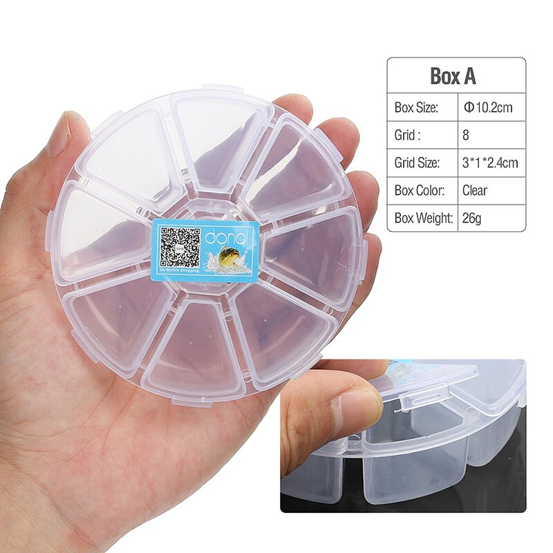 DONQL Lure Box for Fishing Baits Hooks Transparent Plastic Storage Box Carp Fishing Tackle Accessories Compartment Box: BOX A
