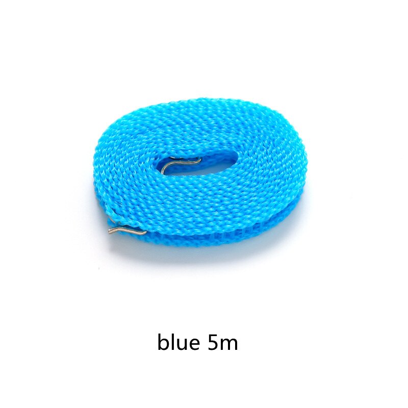 10M Extended Hek Anti-Slip Winddicht Waslijn Outdoor Reizen Waslijn Uitschuifbare Draagbare Opslag Home Organisatie: blue 5m