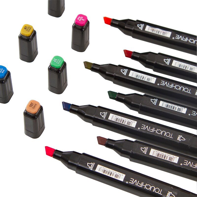 Touchfive Markers 12/24/30/40/60 80/168 Colors For Draw/Sketching/Alcohol/Dual Tip/Marker Sketchbook Artist Supples