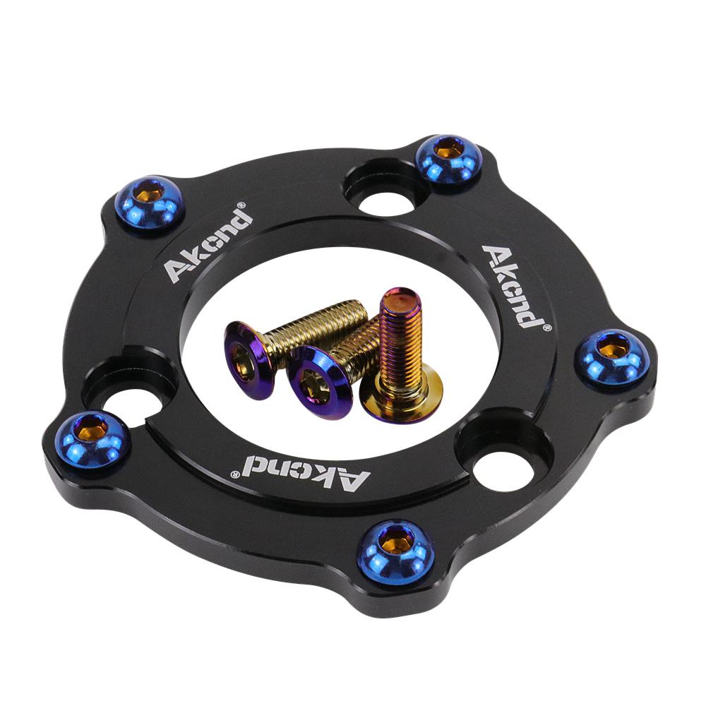 Motorcycle Brake Rotor/disc 5 Holes To 3 Holes Adapter Spacer Gasket 58-70mm Fit For Yamaha Scooter Bws Cygnus Electric Scooter: BLACK WITH SCREWS