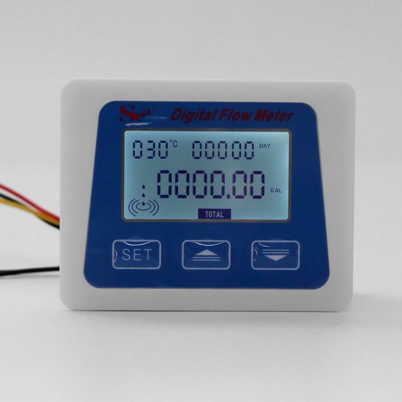 ! G1/2 capteur de débit compteur d'eau affichage numérique enregistrement de temps de température électronique
