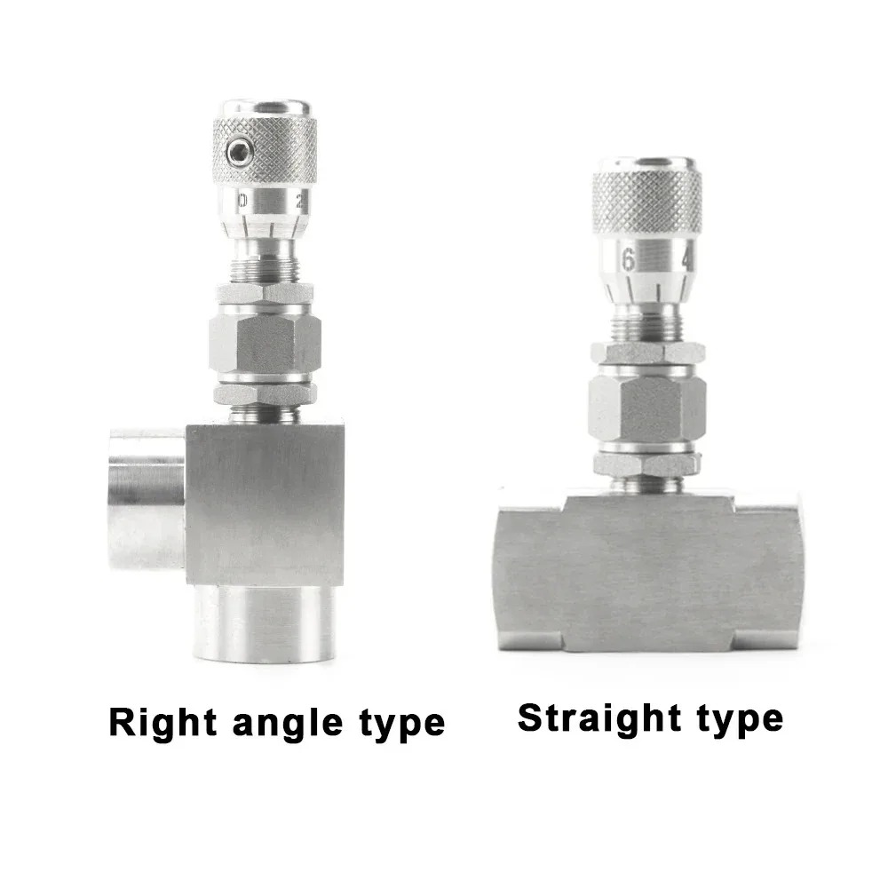 G 1/8 " 1/4 " 3/8 " npt 1/2 " stainless steel 304 needle valve micro metering flow regulation valve controller for water gas oil