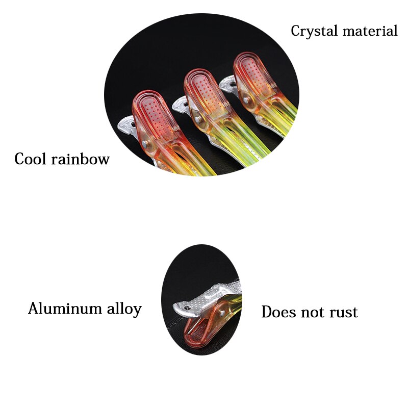 Universal heat-proof rainbow hair clip hairdressing hair cutting fixed hair clip salon barber shop styling tool