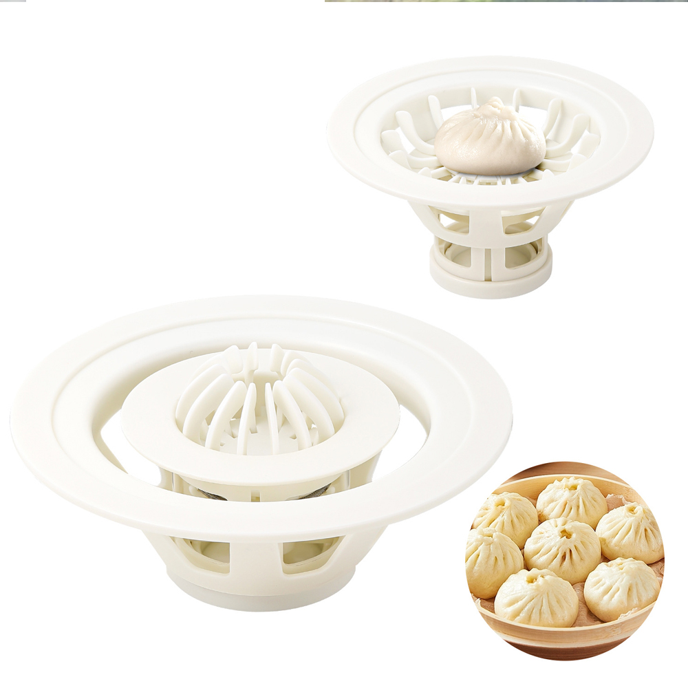 Baozi Maker Machine, Dumpling Maker Mold, Plastic Keuken Gadget Tool, Zelfgemaakte Bao Broodjes Voorbereiding, Culinaire Exploratie: Roze