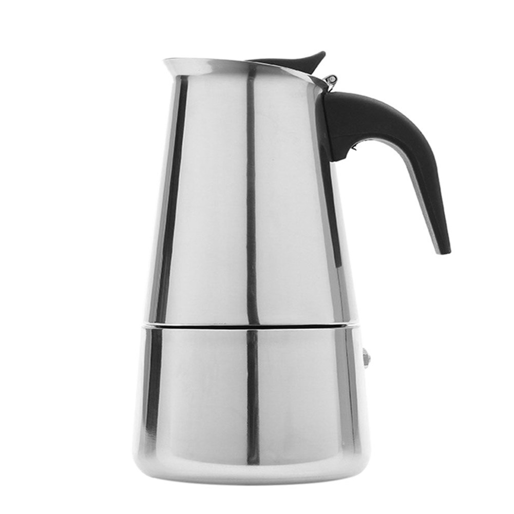 Stainless Steel Moka Pot European Coffee Pot Induction Cooker Open Flame Universal Coffee Pot Kitchen Tool Accessories: 300ml