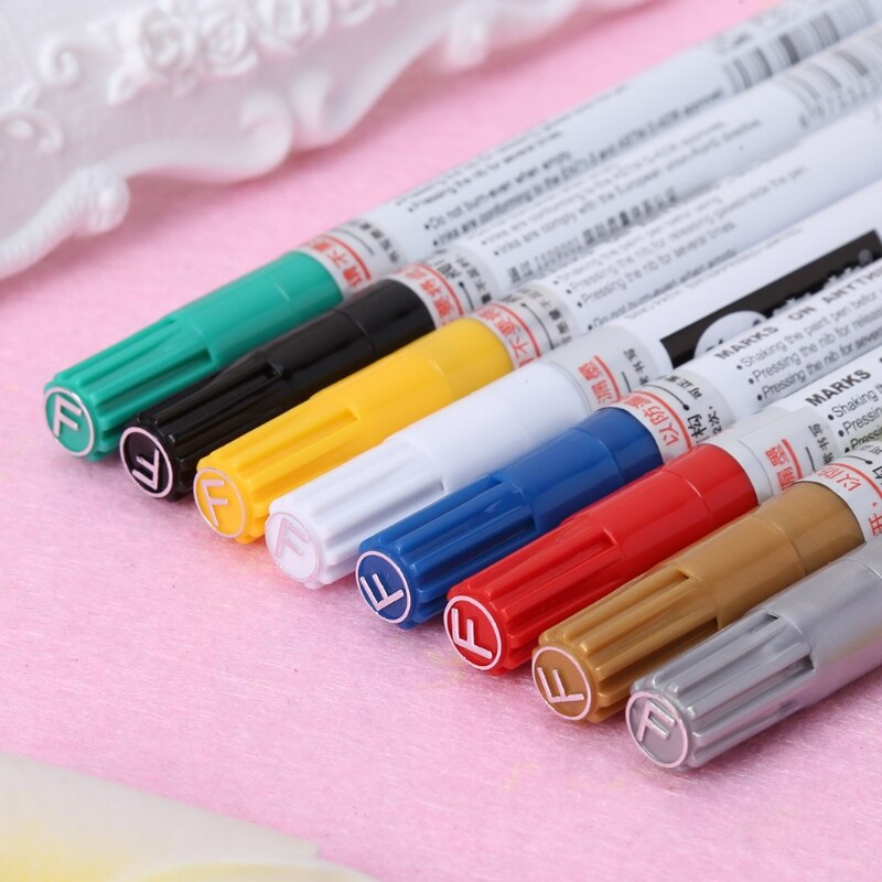 Universal 0.7mm Extra Fine Point Permanent Paint Metallic Marker Pen DIY Art W8ED