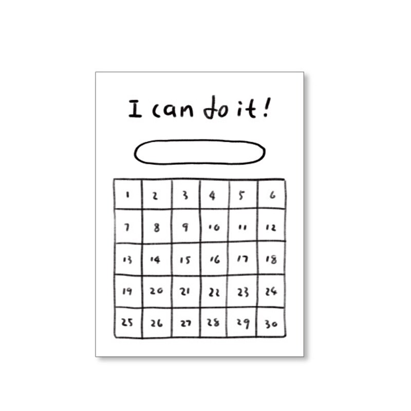 Hand Notebook Small Hand Drawing Ruled Grided Lined 50 Sheet for Office Home Use UD88: I can do it