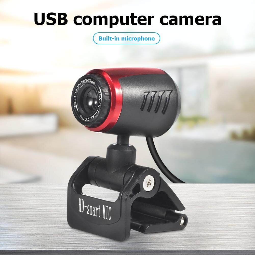 USB Computer Camera HD Webcam with Built-in Microphone USB Driver Free Computer Web Camera for Windows 10 8 7 XP