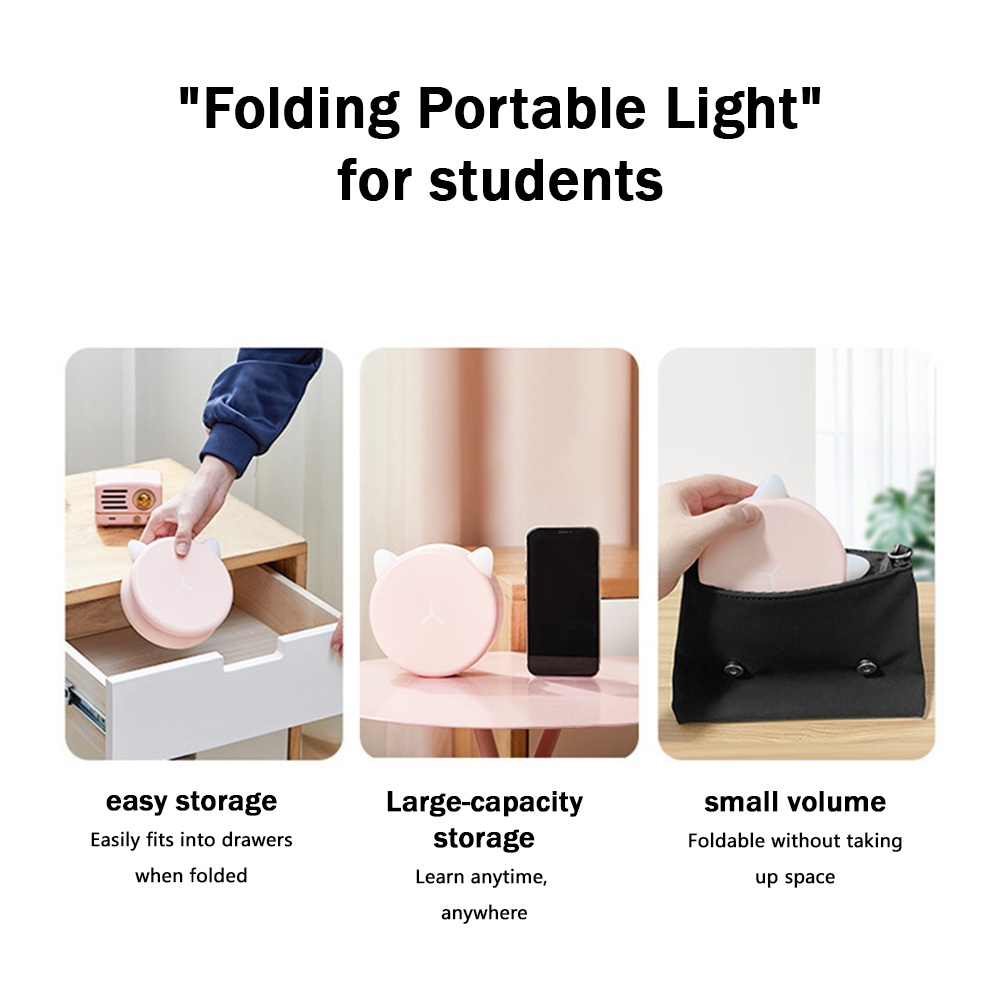 Leuke Led Bureaulamp Helderheid Verstelbare Opvouwbare Led Desktop Lamp Oogbescherming Nachtlampje Kinderen Kids Leuke Leeslamp